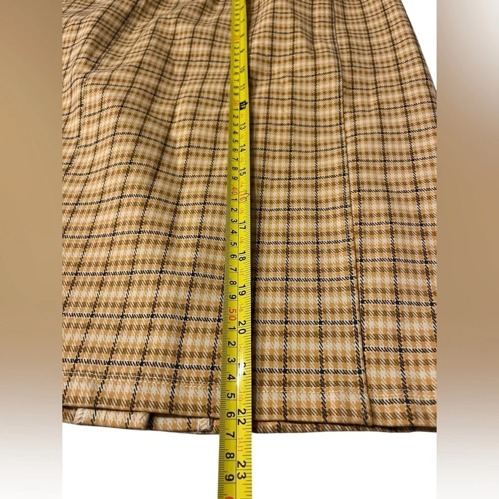 Liverpool Women's Bia Knit Pencil Plaid Skirt Golden Yellow Sz 4